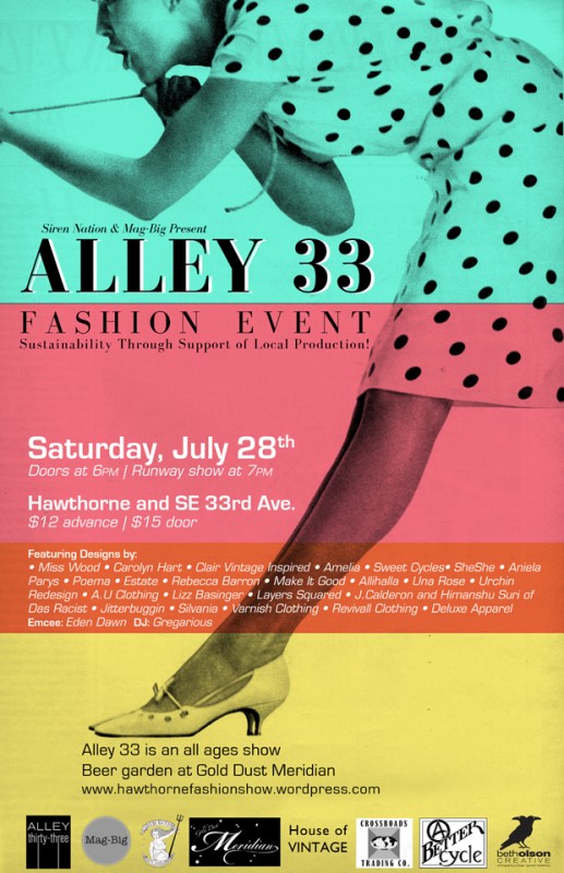 Alley 33 Fashion Event Poster