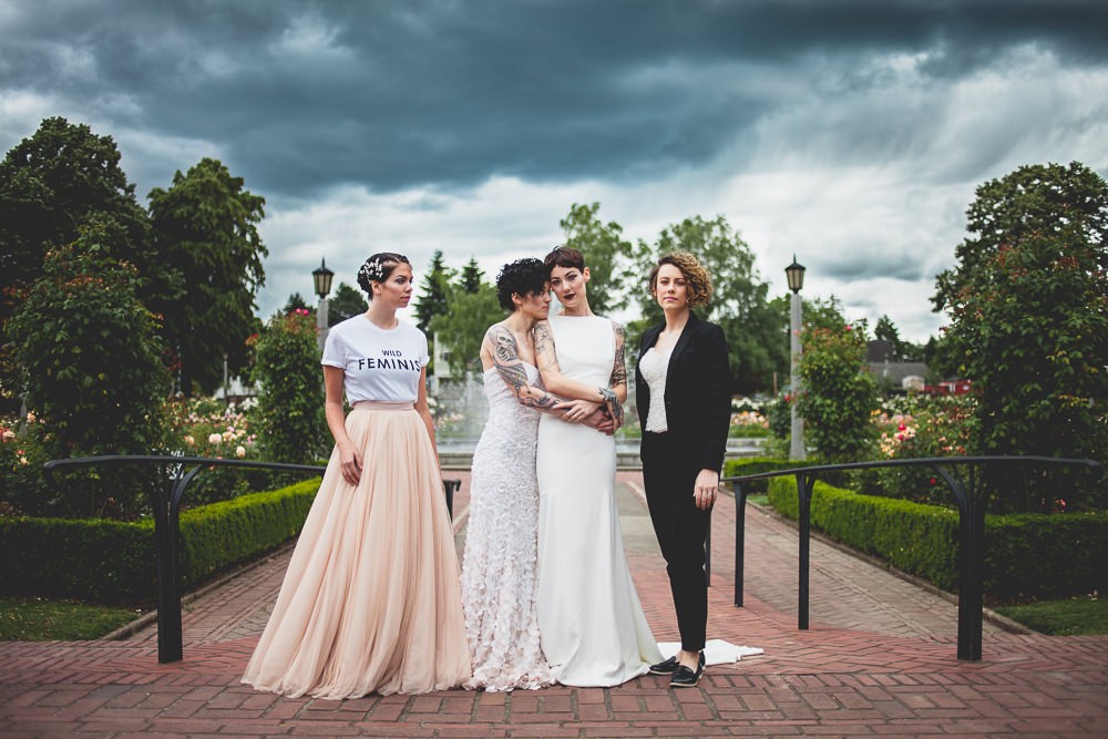 Lesbian Wedding Editorial for AniA Collection Dresses